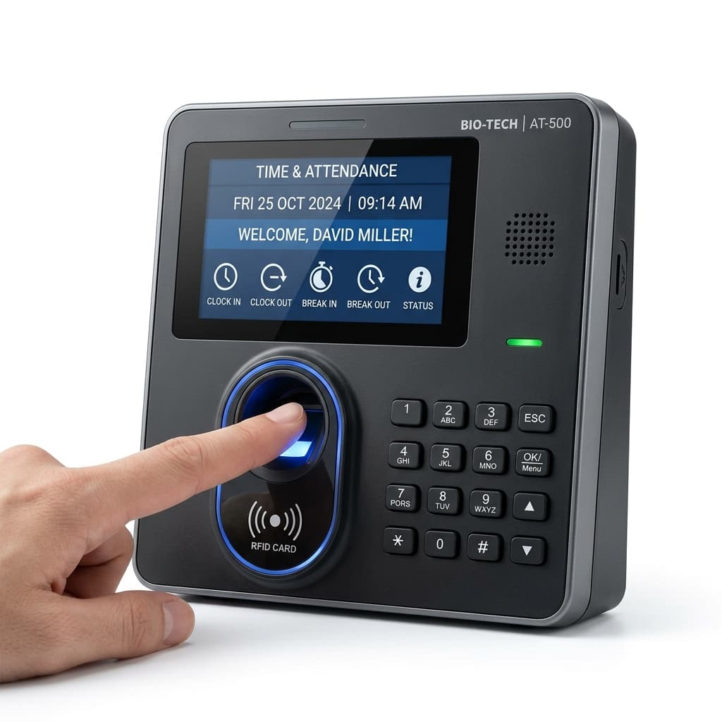 Biometric Fingerprint & RFID Card Time Attendance Recorder