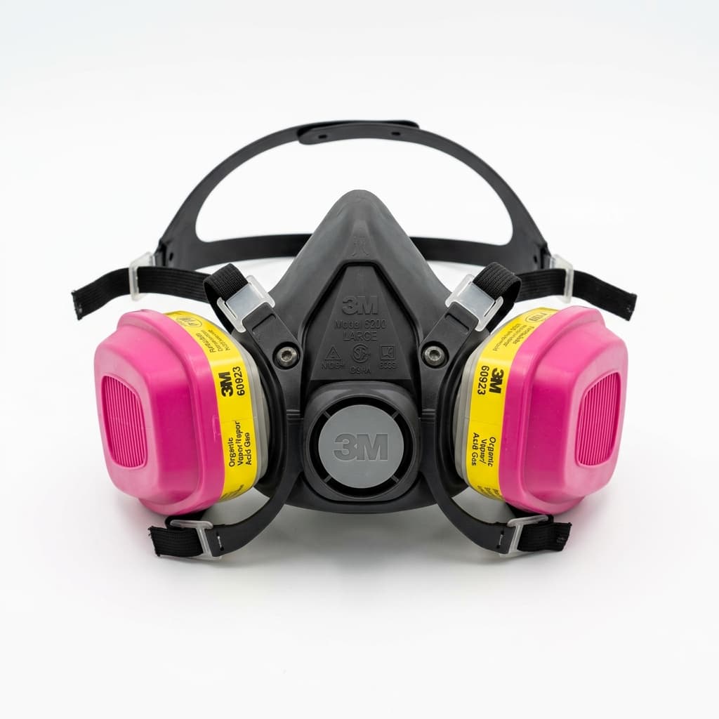 Half-Face Dual Cartridge Chemical Respirator Mask with A1P2 Filters