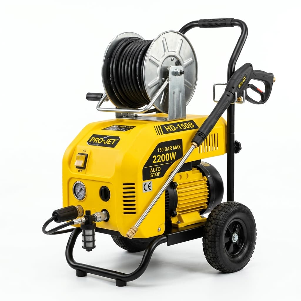 Heavy Duty High Pressure Washer 150 Bar 2200W (Induction Motor with Hose Reel)