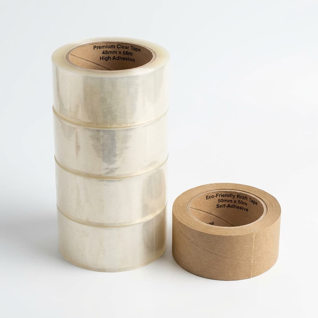 Clear OPP Packaging Tape 2 Inch x 100 Meters 45 Micron (Pack of 6 Rolls)