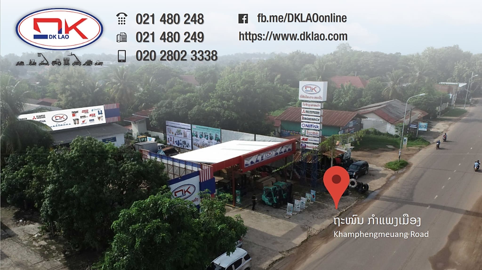 DK LAO Official Headquarters, Showroom and Service Center on Khamphengmeuang Road, Vientiane