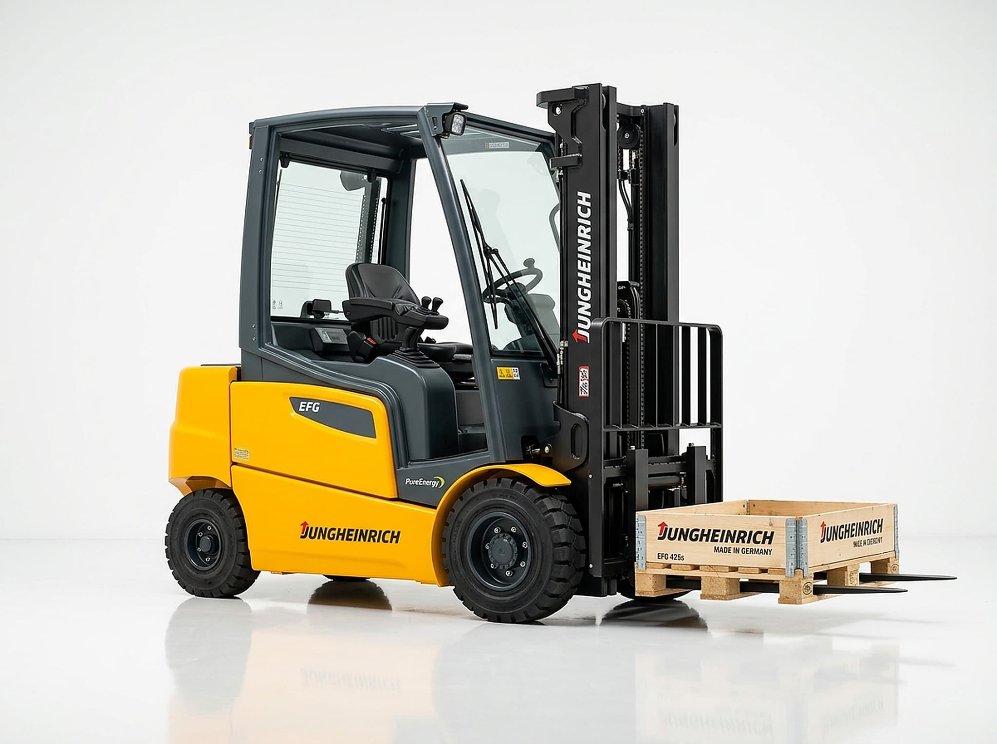 Jungheinrich EFG 216k 3-Wheel Electric Counterbalance Forklift (1.6T) PureEnergy