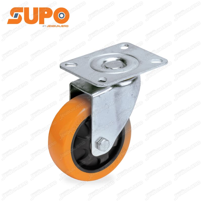 Hi-Tech Heavy Duty Swivel Caster Wheel 100mm (Polyurethane on Cast Iron Core)