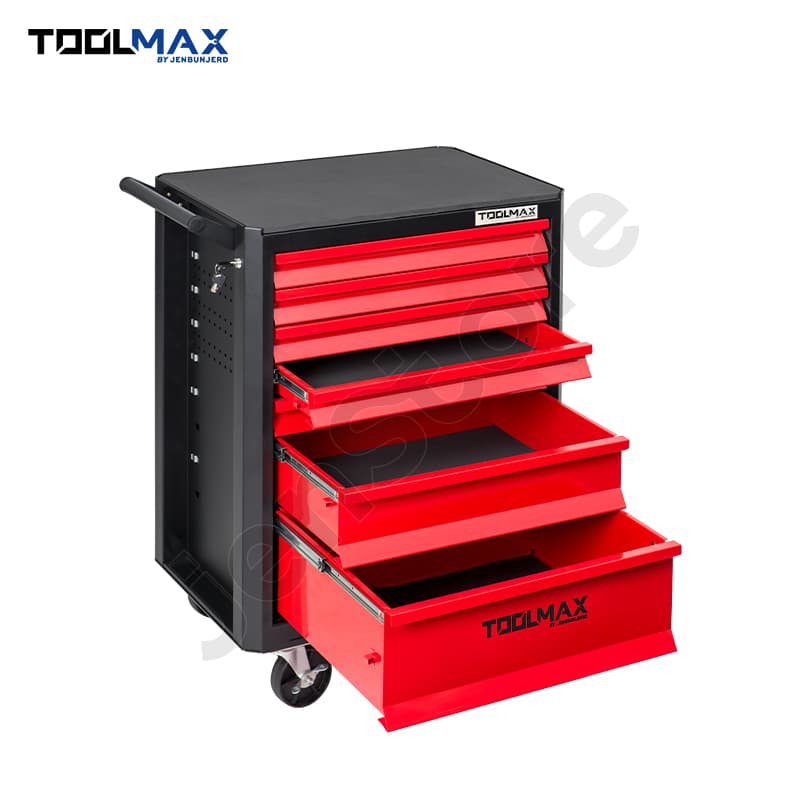 TOOLMAX 7-Drawer Heavy Duty Roller Tool Cabinet (Red - Ball Bearing Slides)