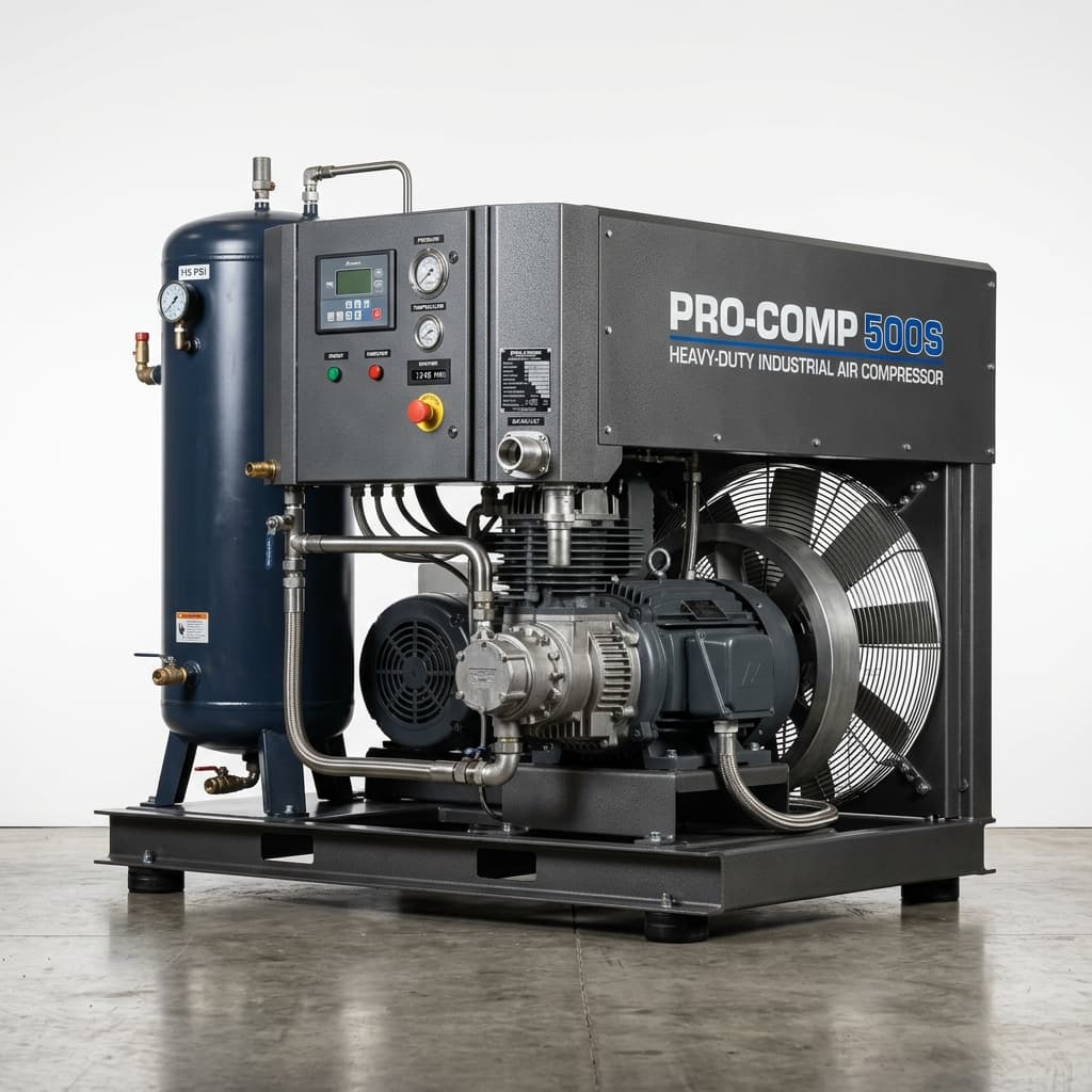 Heavy Duty Belt-Drive Air Compressor 5.5 HP / 150 Liters (10 Bar / 145 PSI)