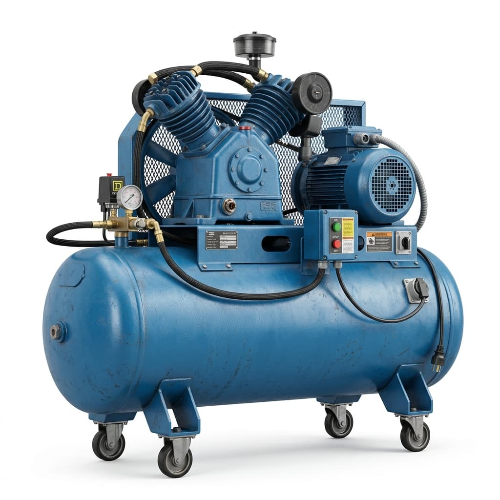 High Pressure Industrial Air Compressor 10 HP / 300 Liters (12.5 Bar / 175 PSI)