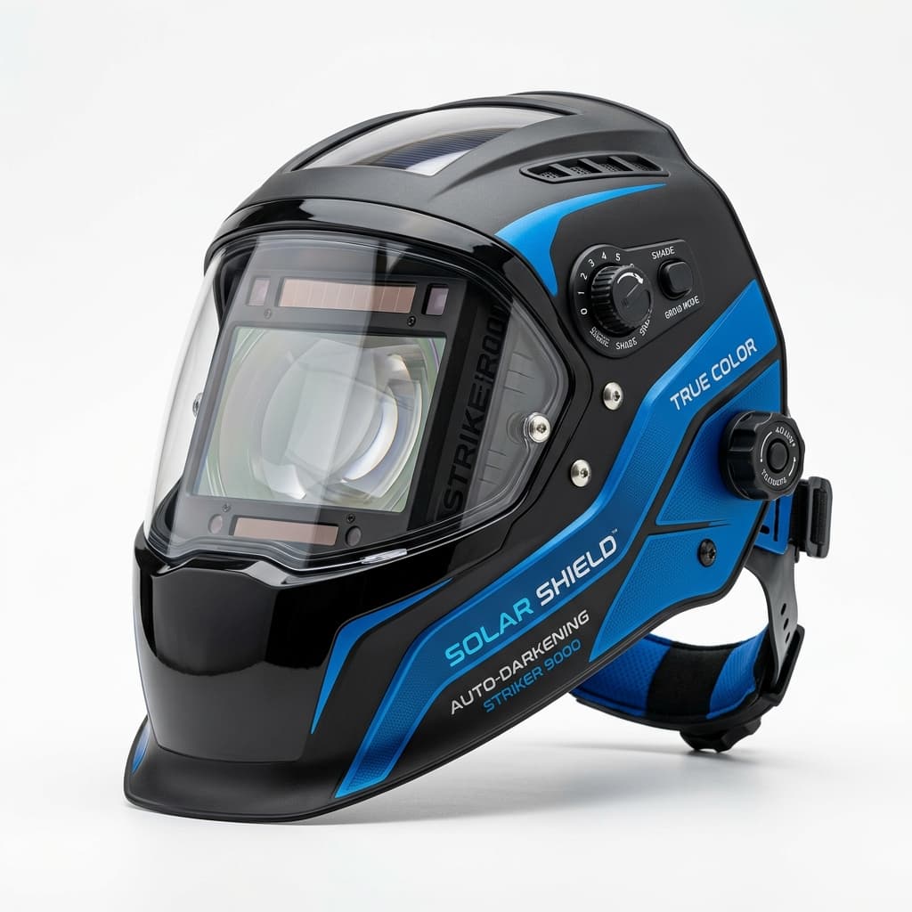 Auto-Darkening Solar Powered Welding Helmet (Variable Shade 9-13)