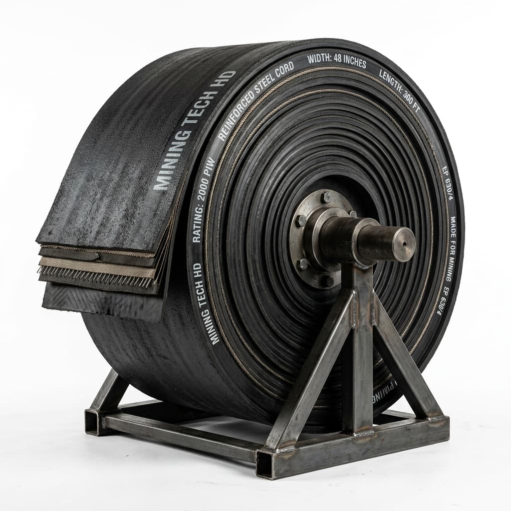 Heavy Duty Rubber EP Conveyor Belt Roll 3-Ply (Width 800mm x Thick 10mm)