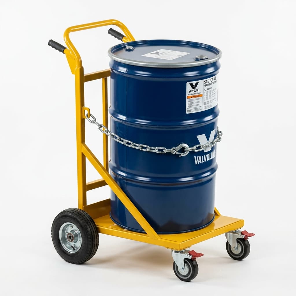 Heavy Duty Drum Handling Hand Truck 450 kg (with Safety Chain & 4 Wheels)