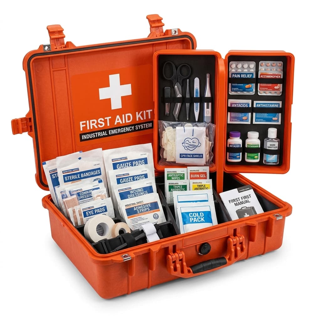 Portable Industrial Emergency First Aid Kit Box (Complete 50-Person Set)