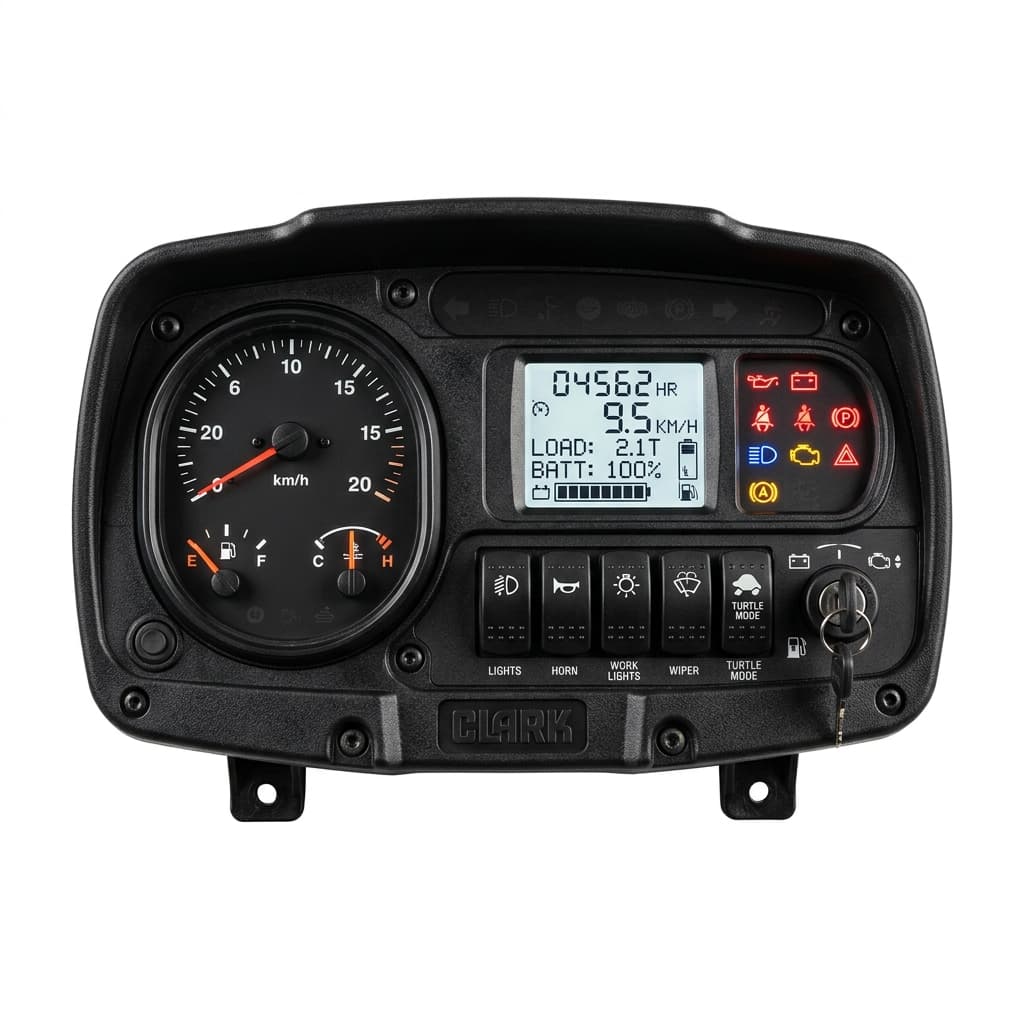Digital Instrument Dashboard Cluster (Hour Meter, Temp, Fuel, Battery)