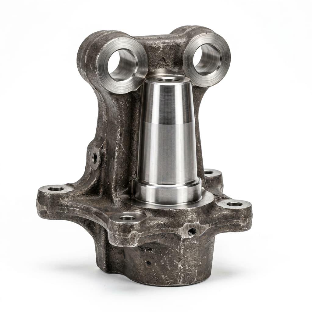 Forged Alloy Steel Forklift Steering Knuckle Spindle (Left/Right Pair)