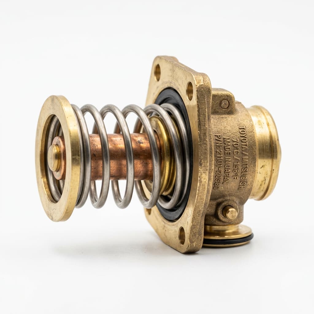 Engine Cooling System Thermostat Valve with Gasket (82°C Opening)