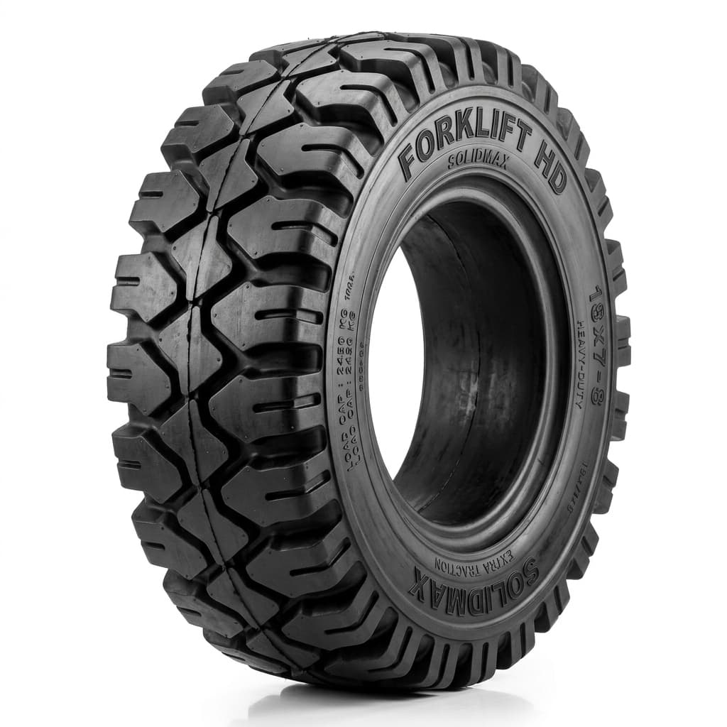 Industrial Solid Resilient Forklift Front Tire 28x9-15 (Standard Black)