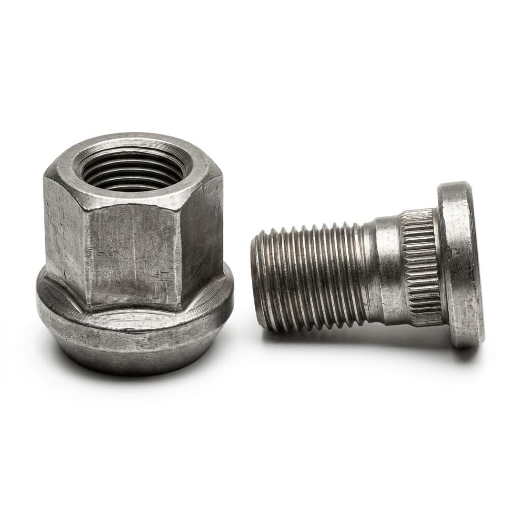 High Tensile Forklift Wheel Stud Nuts M18x1.5 (Grade 10.9 Pack of 10)