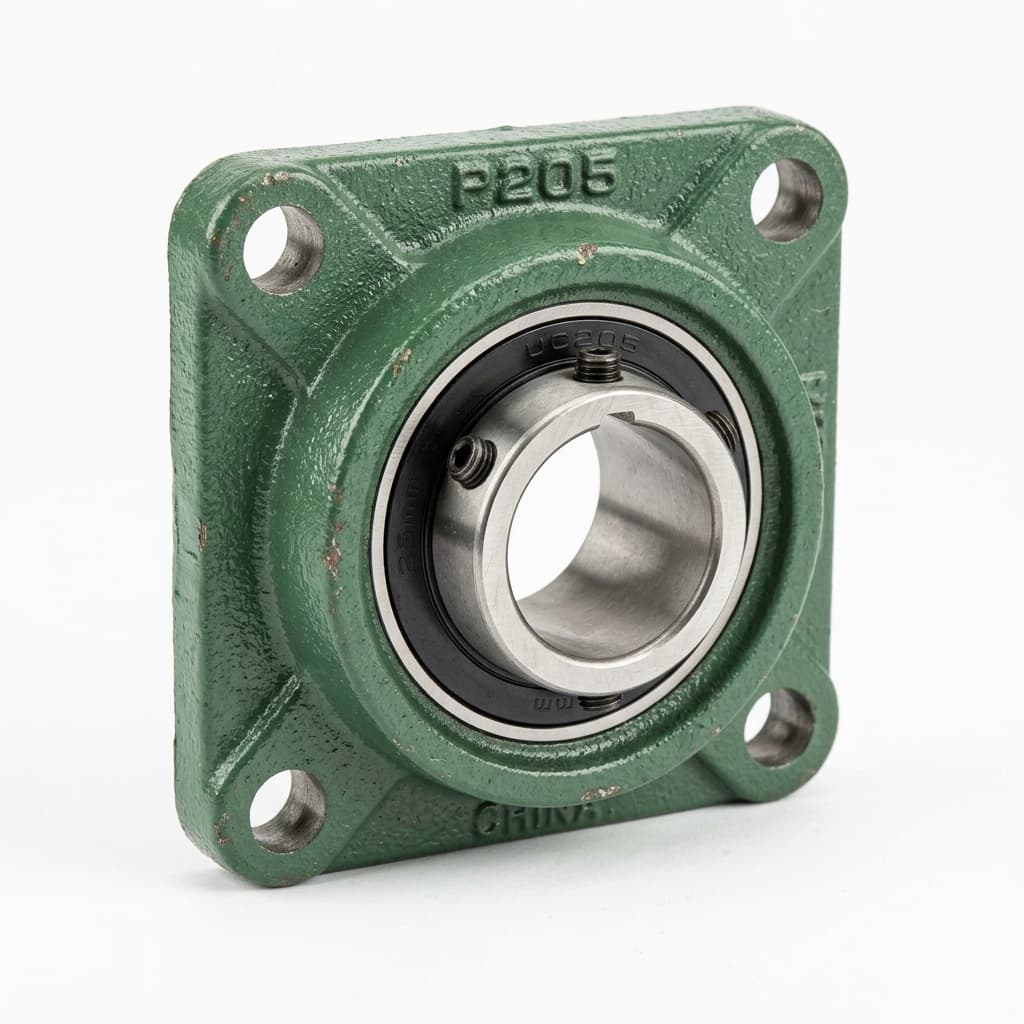 4-Bolt Square Flange Mounted Ball Bearing Unit (UCF 208-24 / Shaft 1.5" / 40mm)