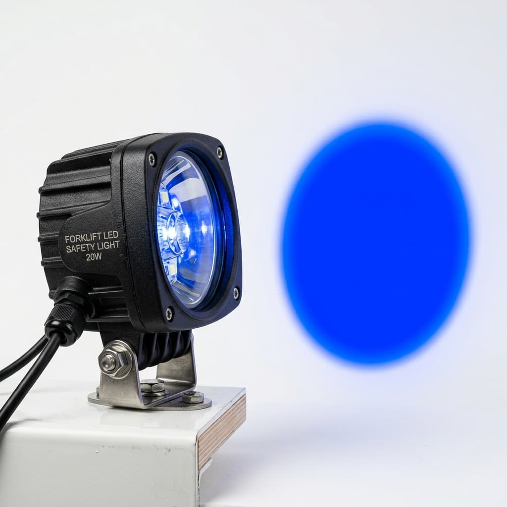 Blue Oval Spot Warning LED Light 10-80V DC for Forklift Pedestrian Safety
