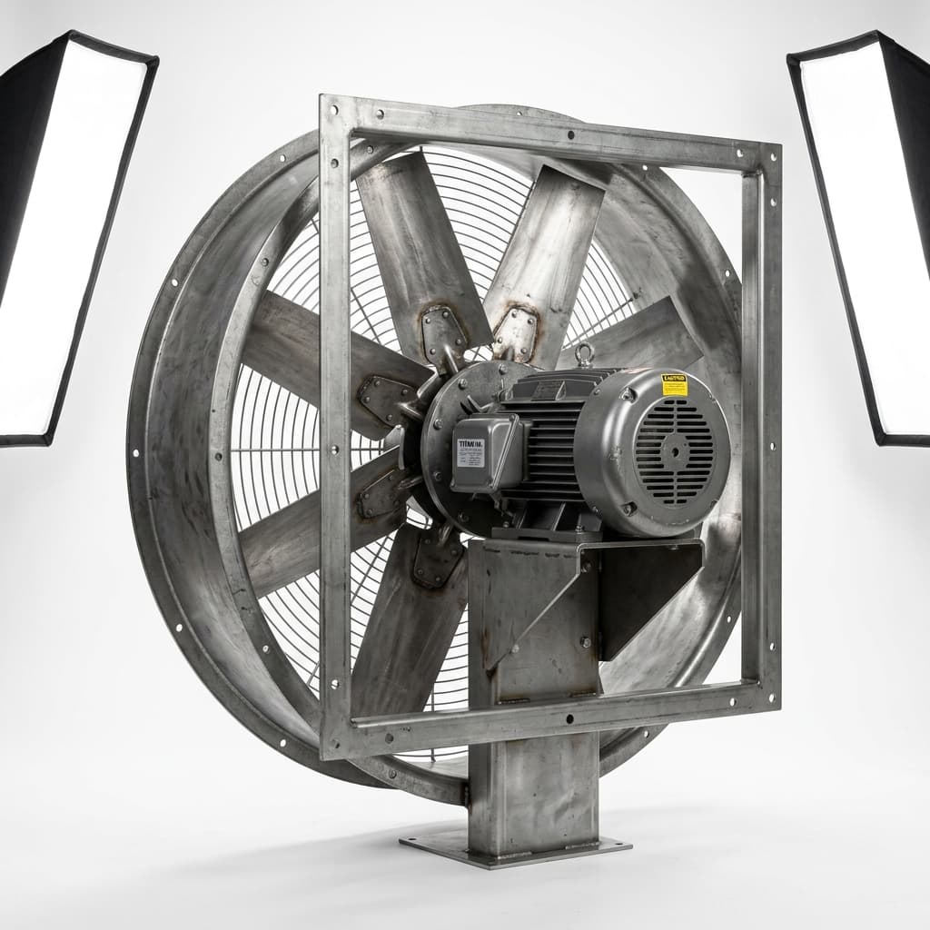 Industrial Square Wall-Mounted Exhaust Ventilation Fan 24 Inch (Louver Shutter)