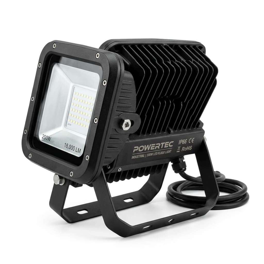 High Output Industrial Outdoor LED Flood Light 200W IP66 (Die-Cast Aluminum)