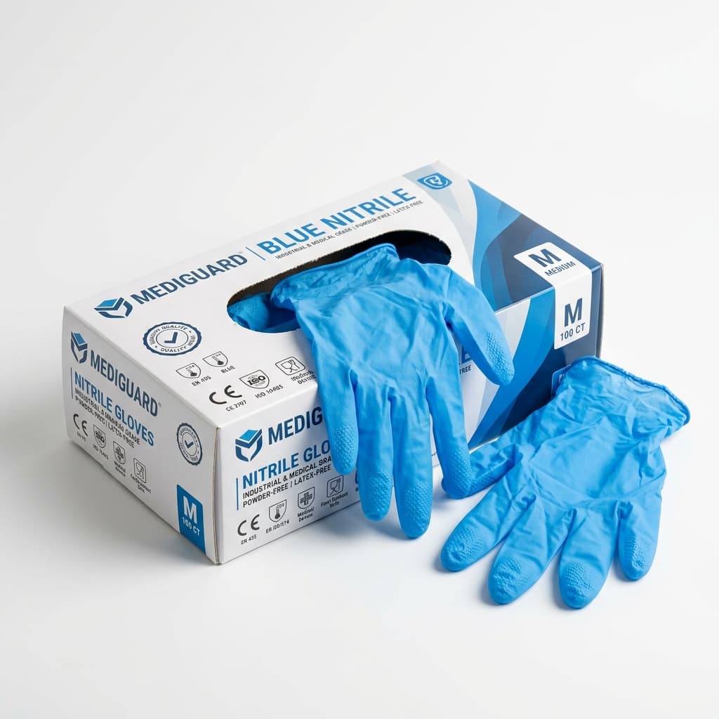 Heavy Duty Green Nitrile Chemical Resistant Gloves (13" Length)