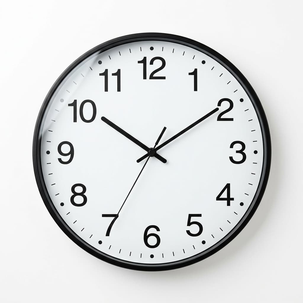 Large Silent Sweep Office Wall Clock 16 Inch with Clear Numerals