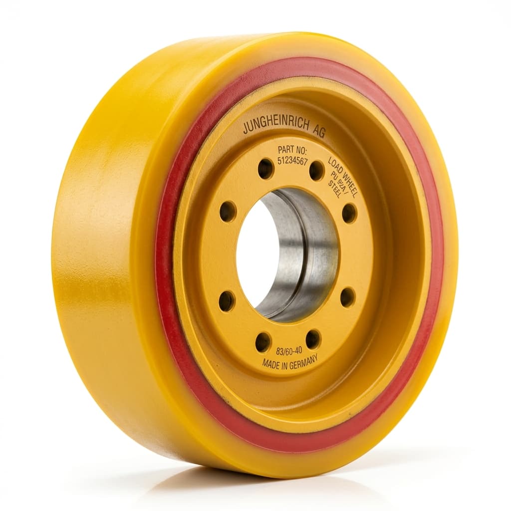 Polyurethane Load Wheel for Hand Pallet Truck 80x70 mm (Steel Core with Bearings)