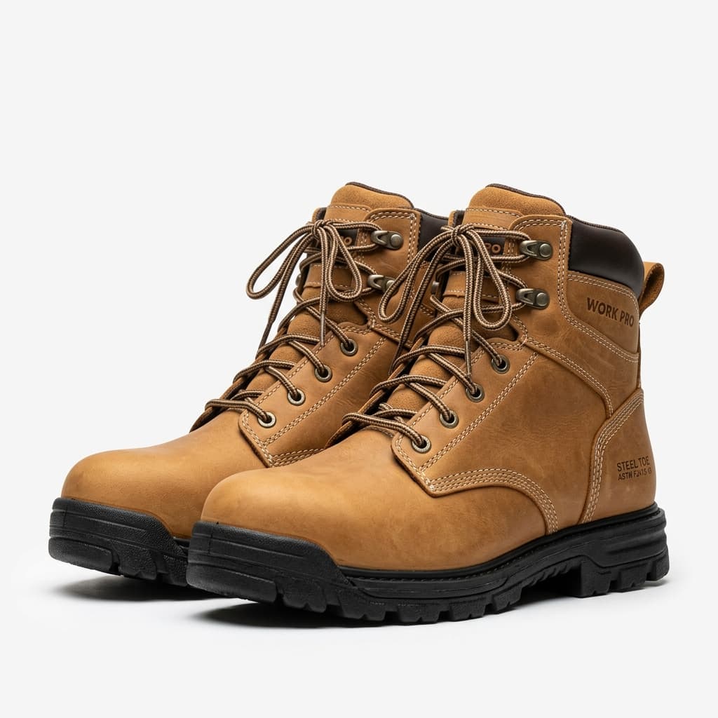 Steel Toe Heavy Leather Work Safety Boots (Oil & Acid Resistant S1P)