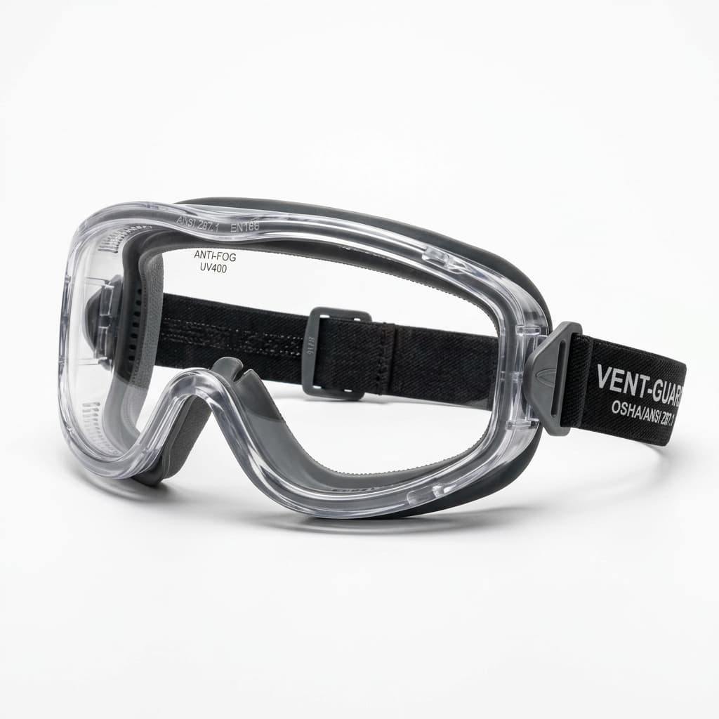 Chemical Splash Proof Indirect Vent Safety Goggles (Clear Lens)