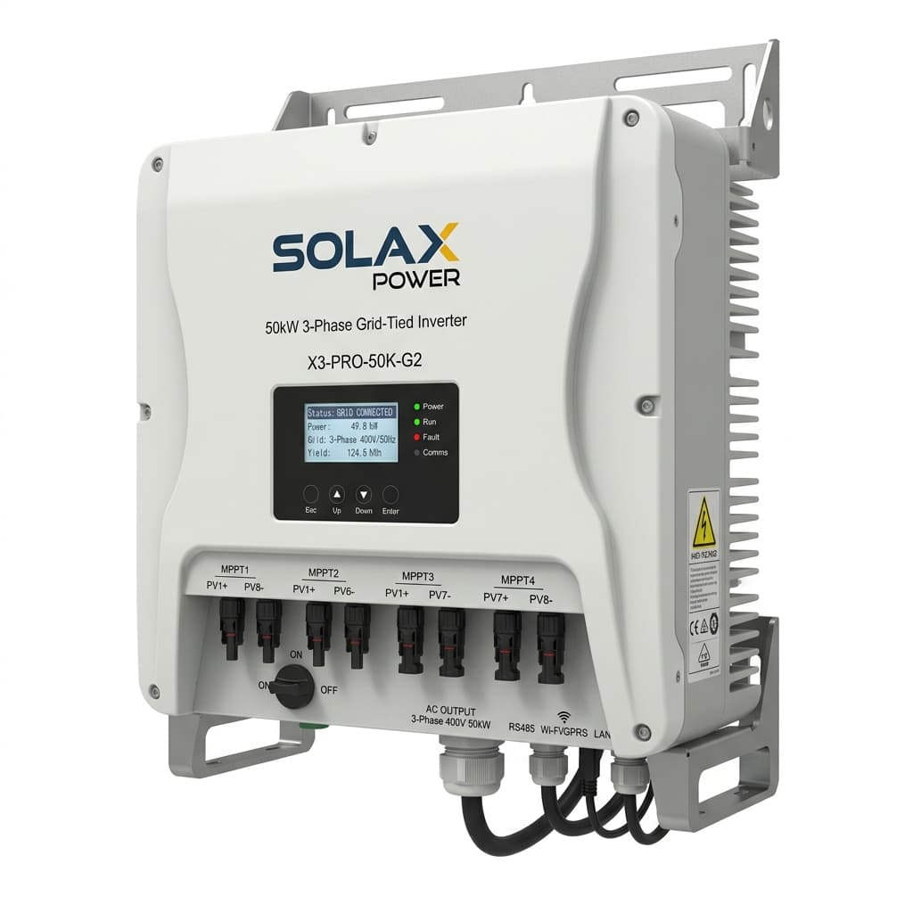 Commercial 3-Phase Solar On-Grid Inverter 10 kW (Dual MPPT / 380V)