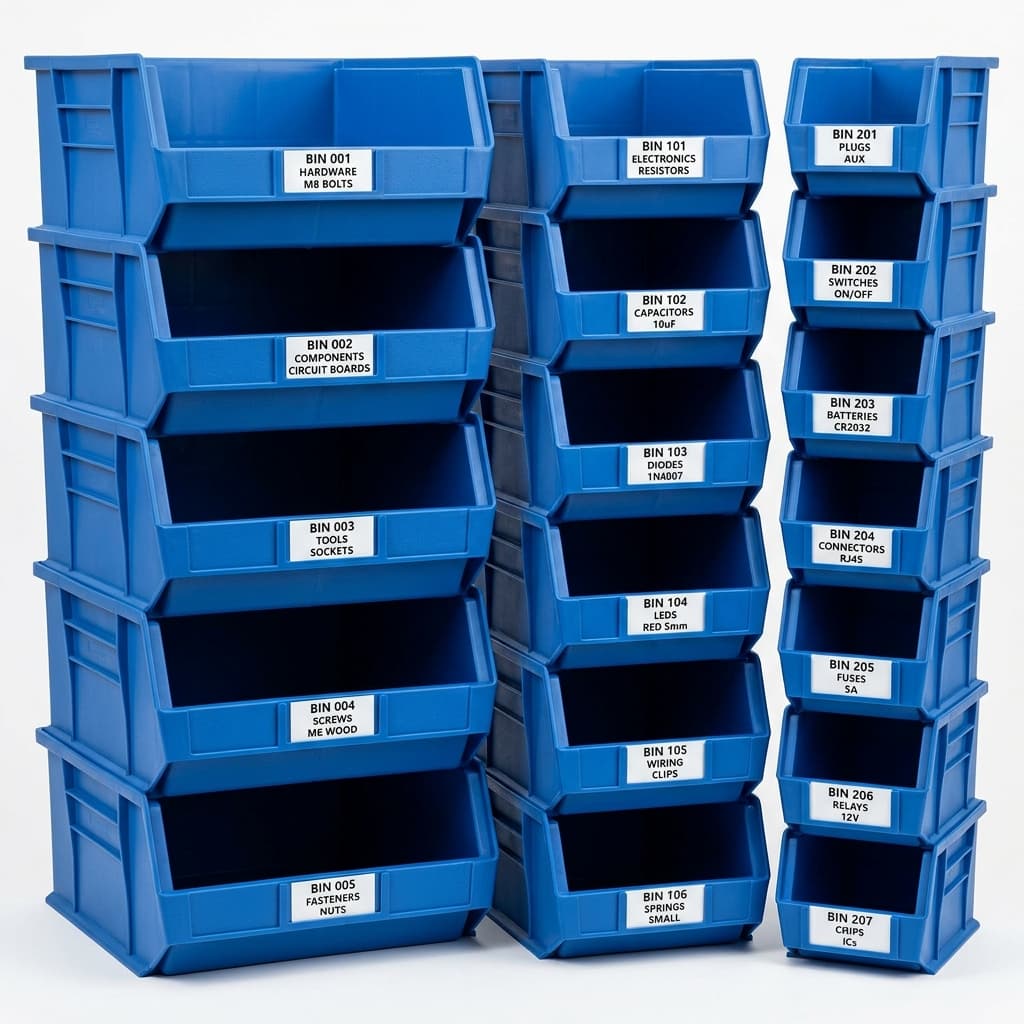 Industrial Stackable Plastic Parts Bin (Large)