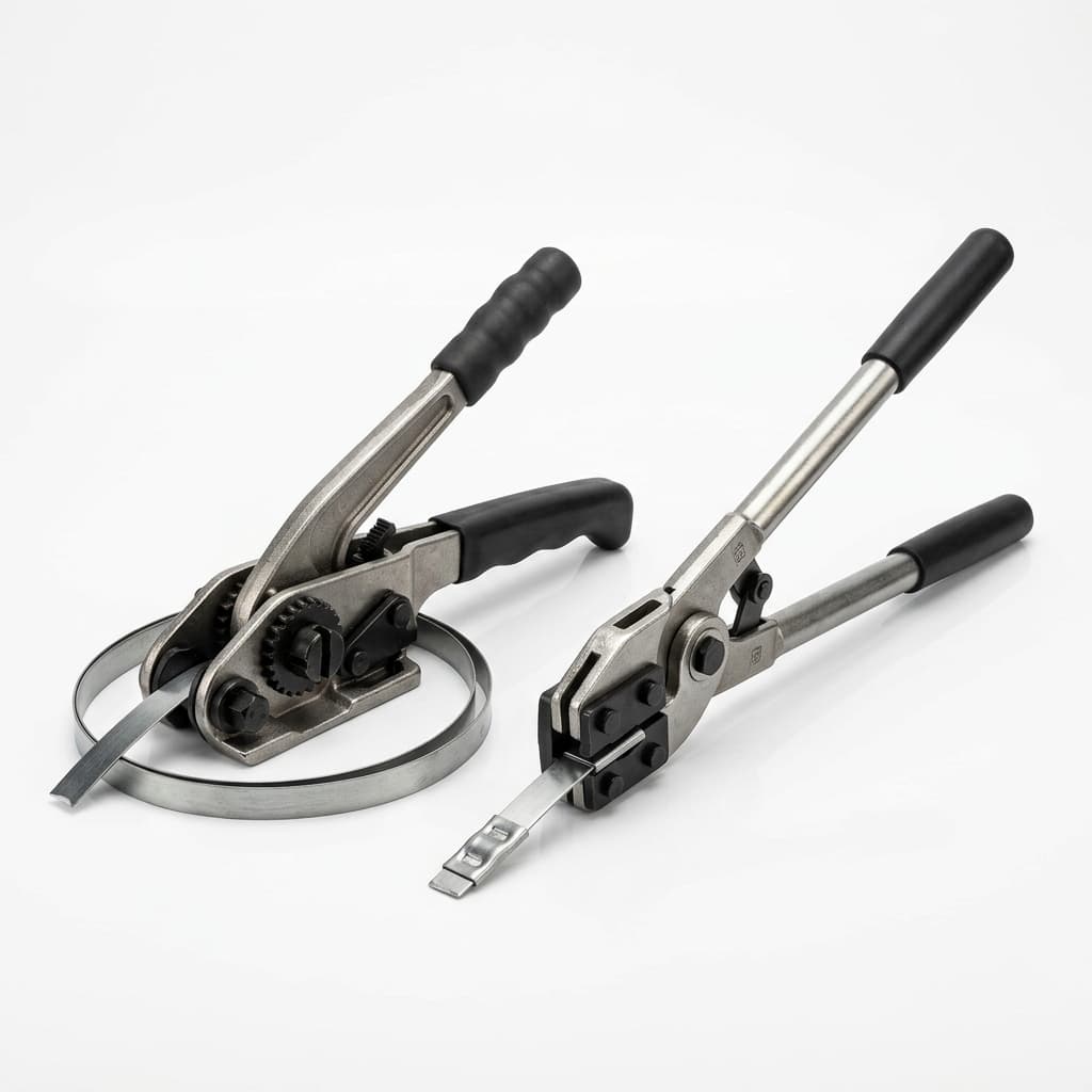 Manual PP/PET Strapping Tensioner & Sealer Tool Set (12 - 19 mm)