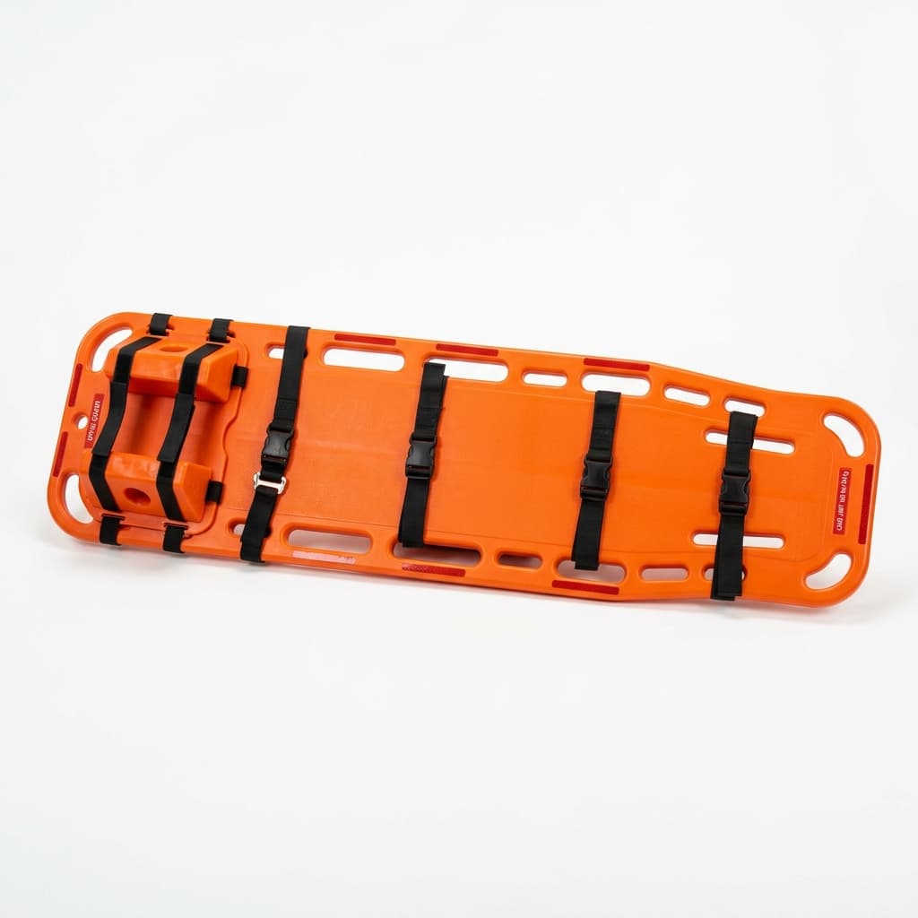 Rigid Plastic Spinal Immobilization Stretcher Board with Restraint Straps