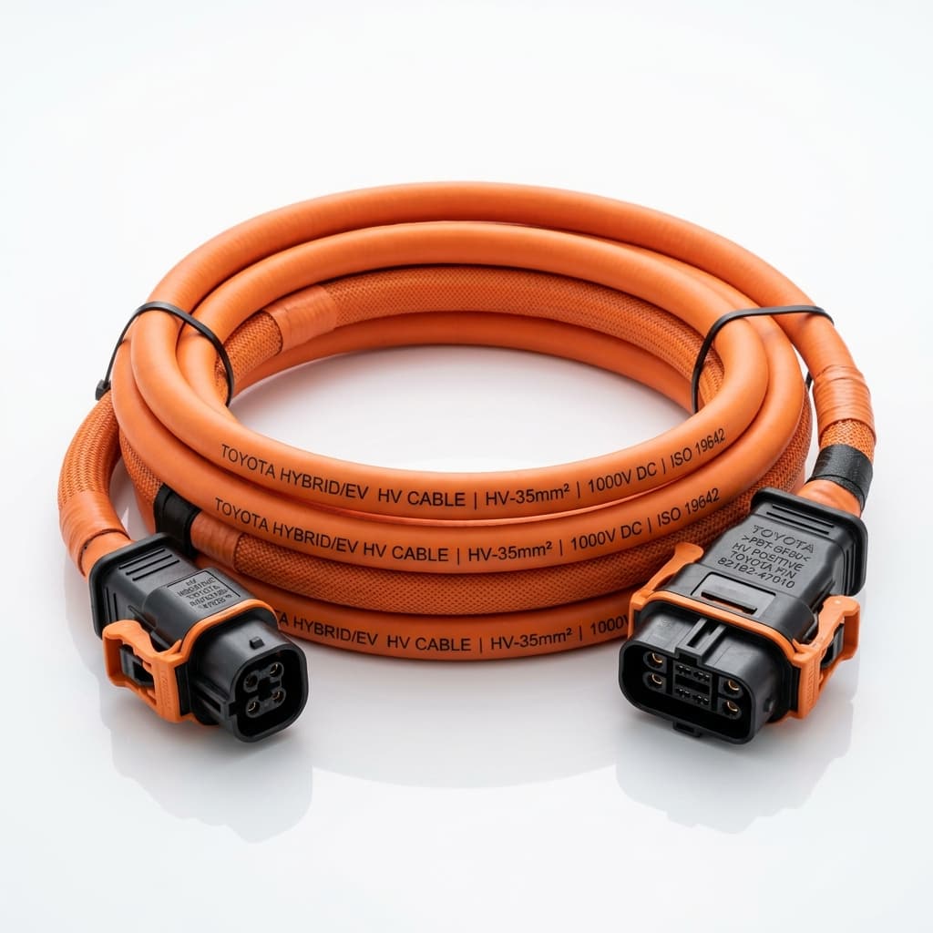 High Voltage Shielded Orange Power Cable Harness (35 mm2 x 5m)
