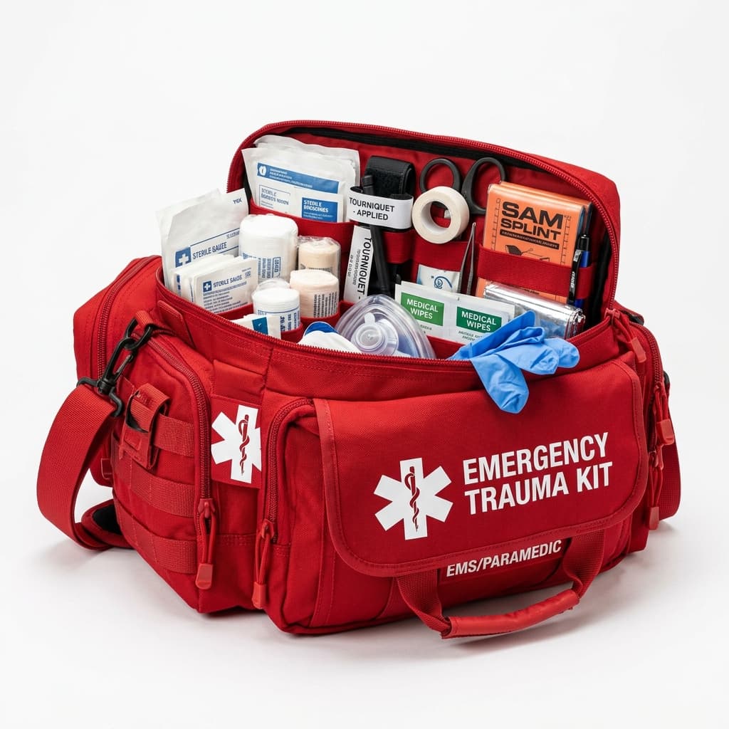 Tactical Hemostatic Trauma Emergency Kit (Combat Tourniquet & Israeli Bandage)