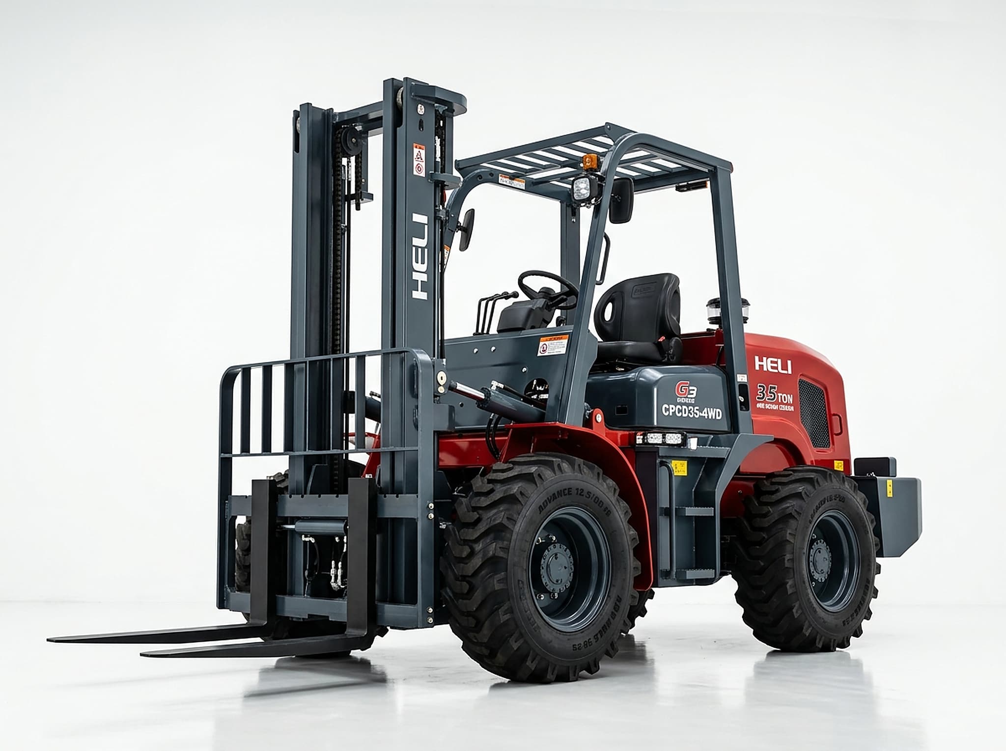 HELI G3 Series 3.5 Tons 4WD Rough Terrain Forklift (CPCD35-RT4)