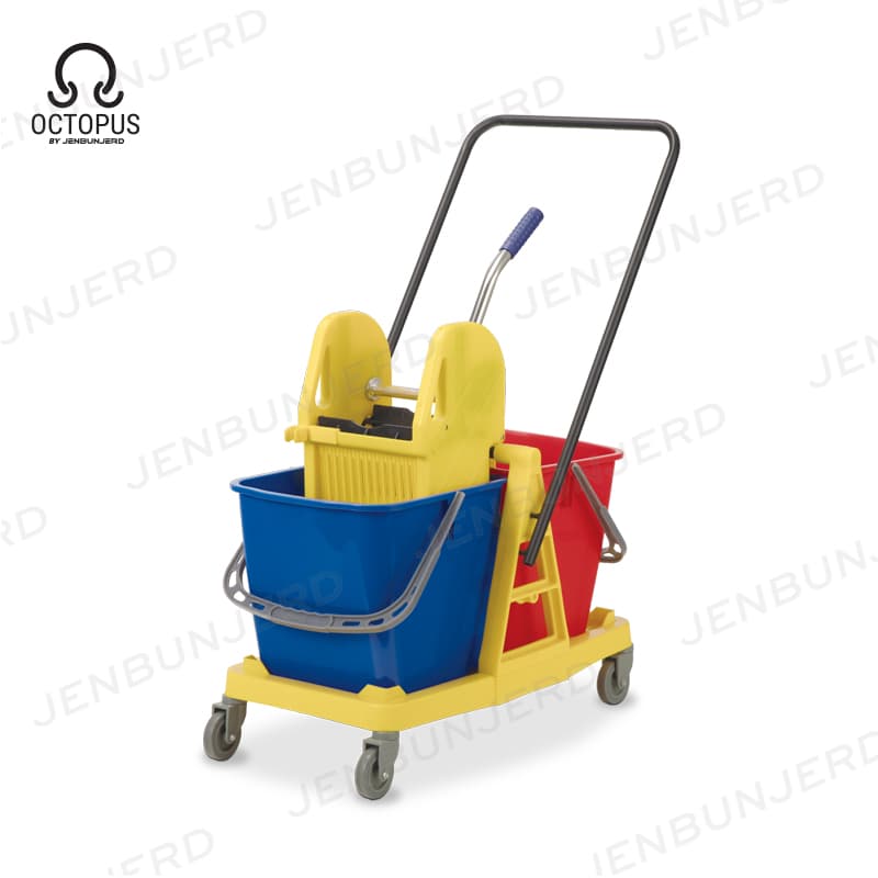 Commercial Single Mop Wringer Bucket 24 Liters (Yellow - Down-Press Wringer)