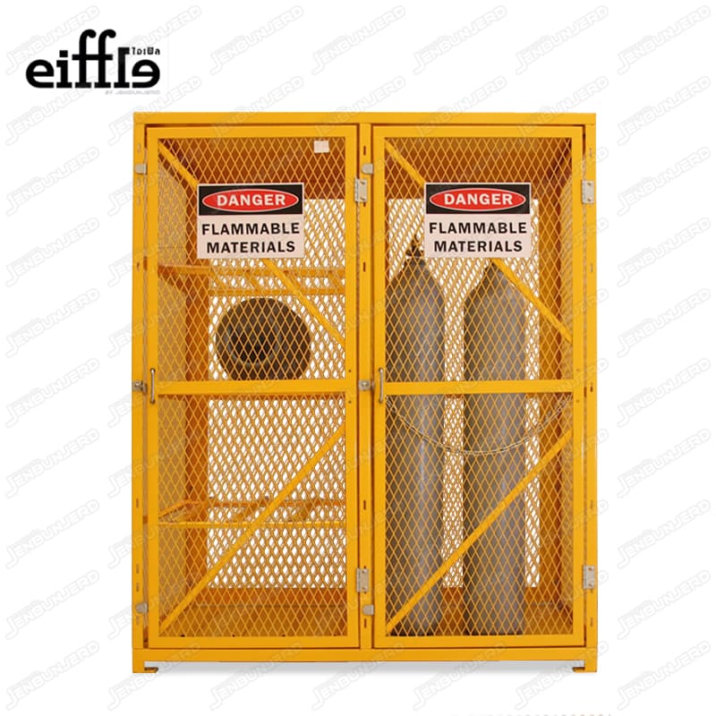 Gas Cylinder Security Storage Cage - 6 Cylinders with Ramp Entry