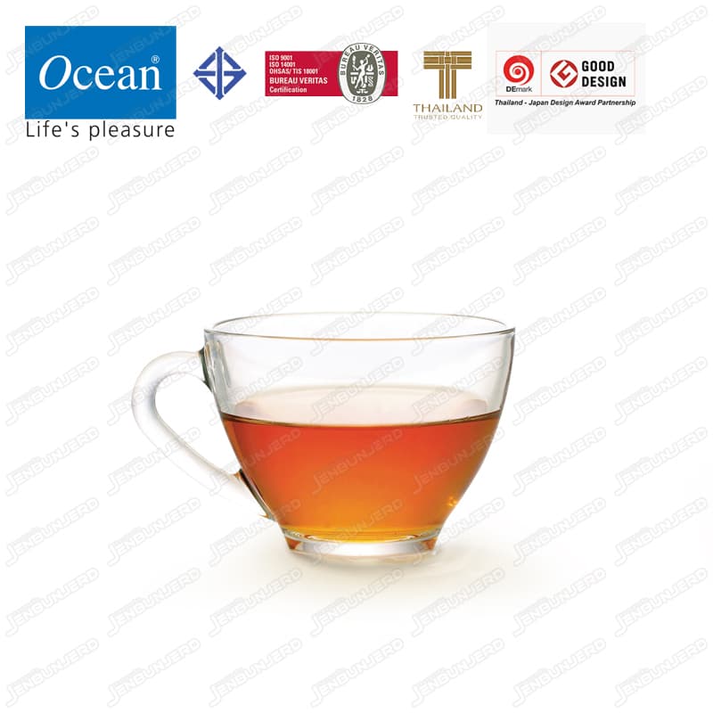 Corporate Executive Glass Coffee Cup & Saucer Set (Box of 6 Sets)
