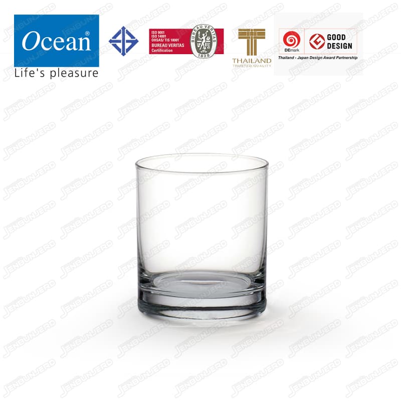 Heavy Base Commercial Drinking Glass Tumbler Set with Non-Slip Silicone Coasters