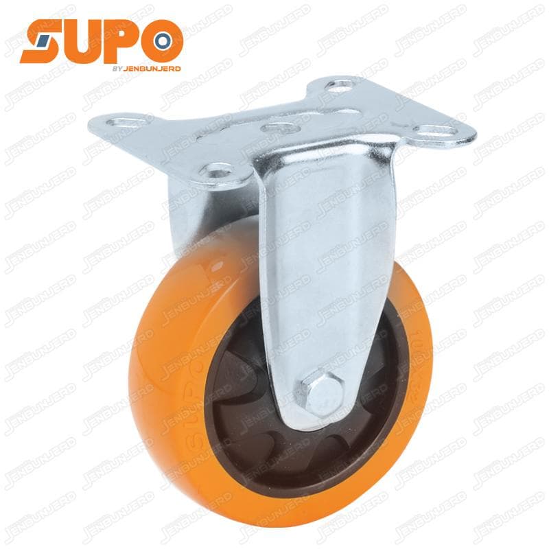 Hi-Tech Heavy Duty Rigid Fixed Caster Wheel 150mm (Polyurethane)