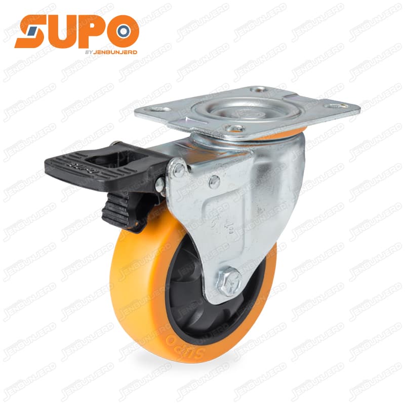 Hi-Tech Heavy Duty Swivel Caster with Total Lock Brake 150mm