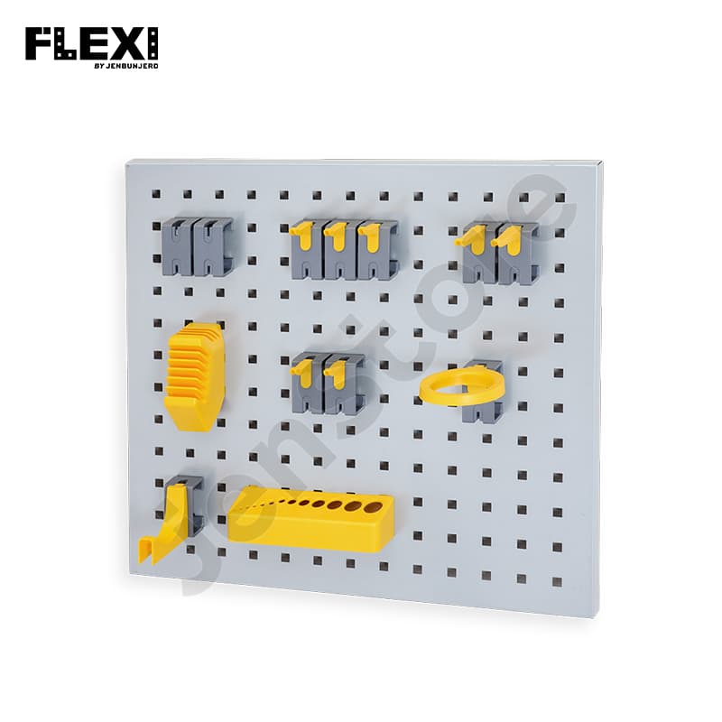 FLEXI Wall-Mounted Perforated Steel Pegboard Panel (900 x 450 mm)