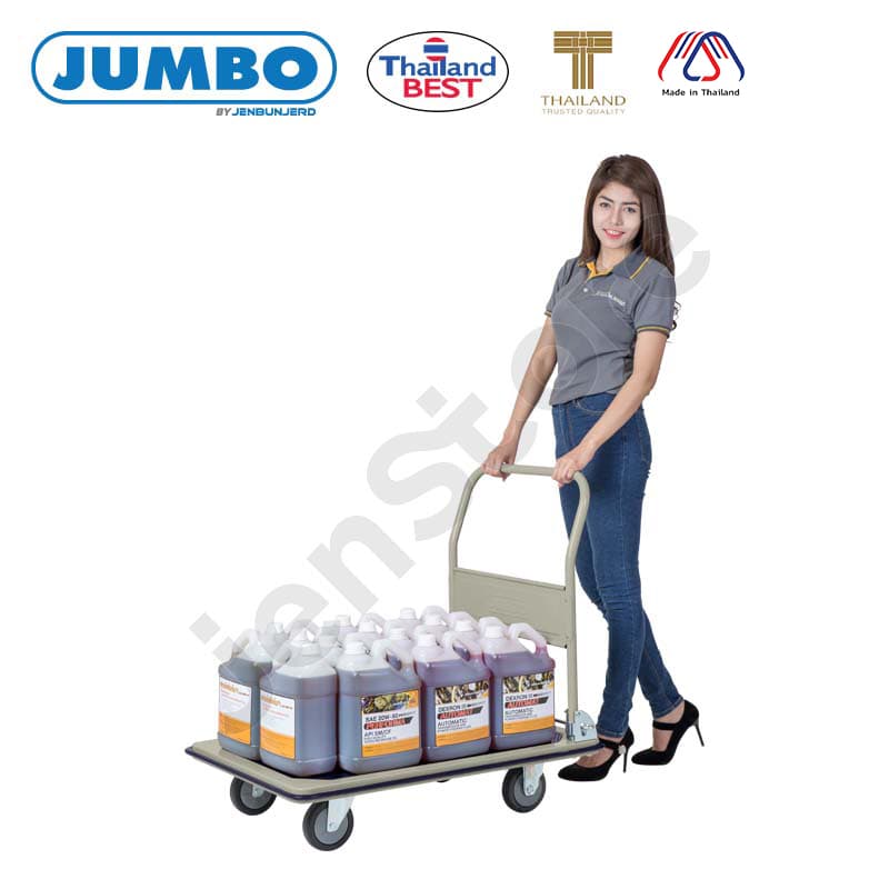 JUMBO Heavy Duty Steel Platform Truck 370 kg Single Fixed Handle - NB-101