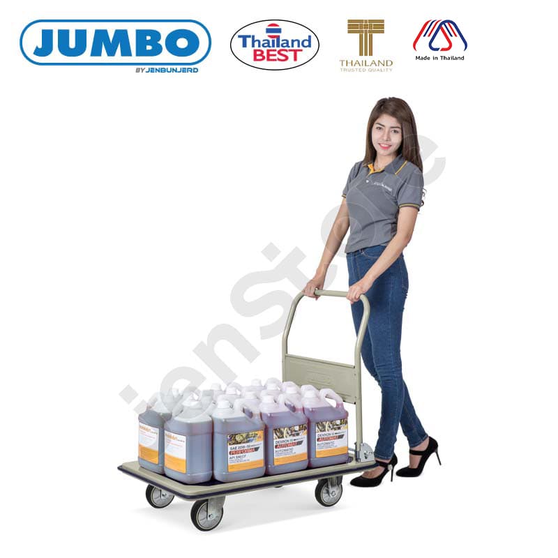 JUMBO Heavy Duty Steel Platform Truck 370 kg Double Fixed Handles - NB-102