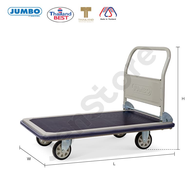 JUMBO Heavy Duty Steel Platform Truck 500 kg with Folding Handle - HB-210