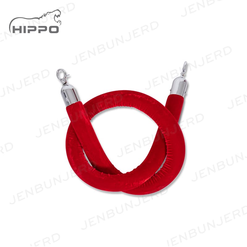 Stainless Steel Retractable Belt Barrier Stanchion Post (2m Red Belt)