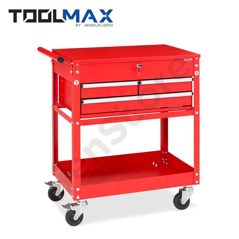Heavy Duty Workshop Mobile Service Cart with Flip-Top Locking Lid - D0206